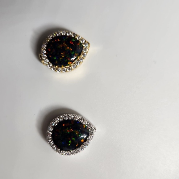 Natural Black Opal Urn Pendant, Beautiful Elegant Opal Ash Holder FREE APPRAISAL - Picture 6 of 7